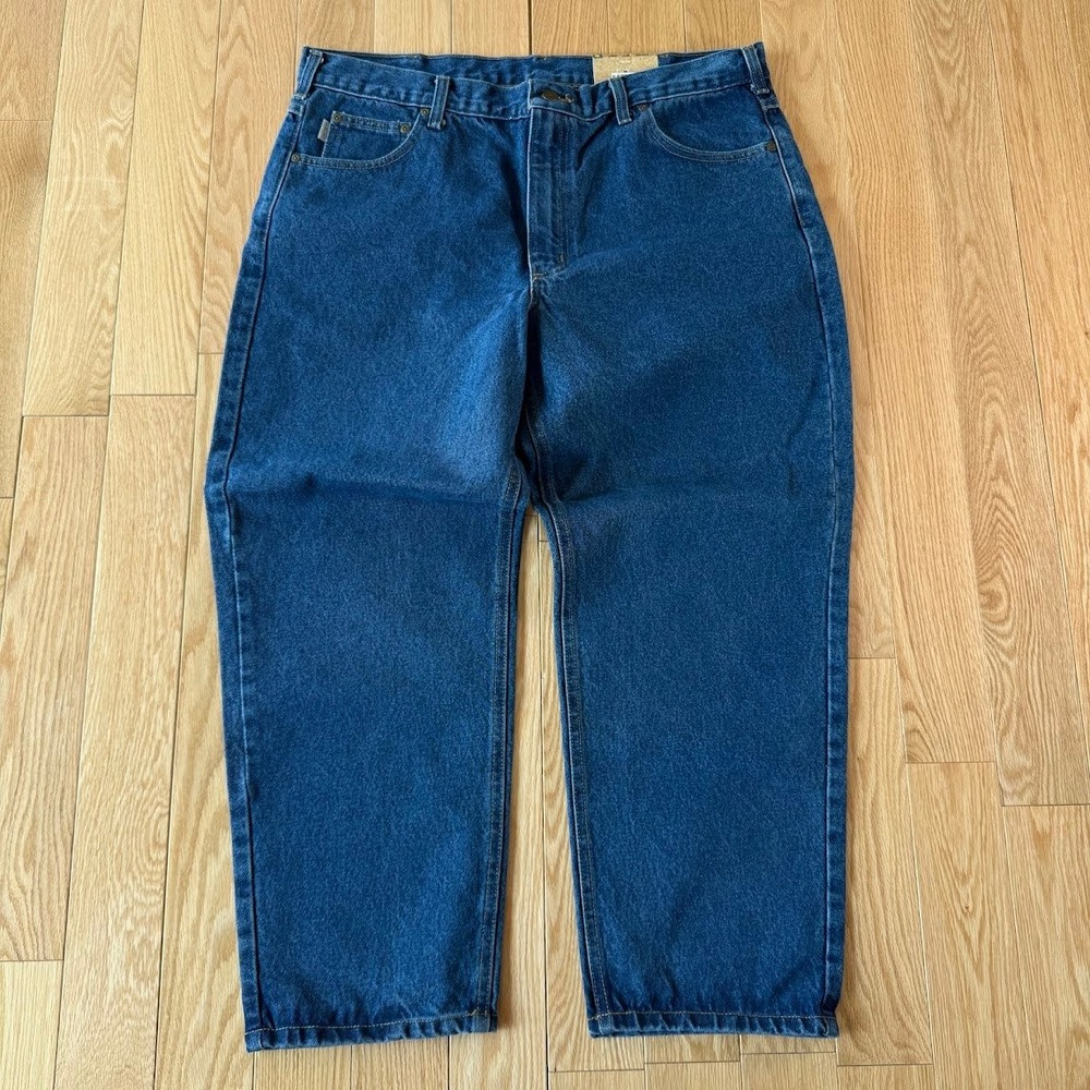 Carhartt B17 DST Relaxed Fit Tapered Leg Blue Jeans Mens 40x28 NWT